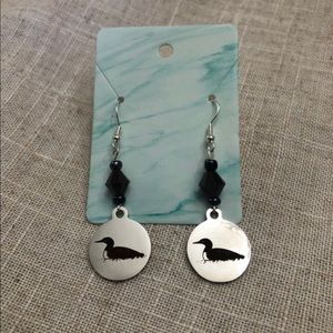 Loon earrings stainless steel